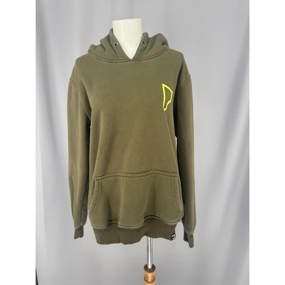 Privé By BBH Hoodie Womens Medium Green Fleece Pullover Kangaroo Pocket Logo